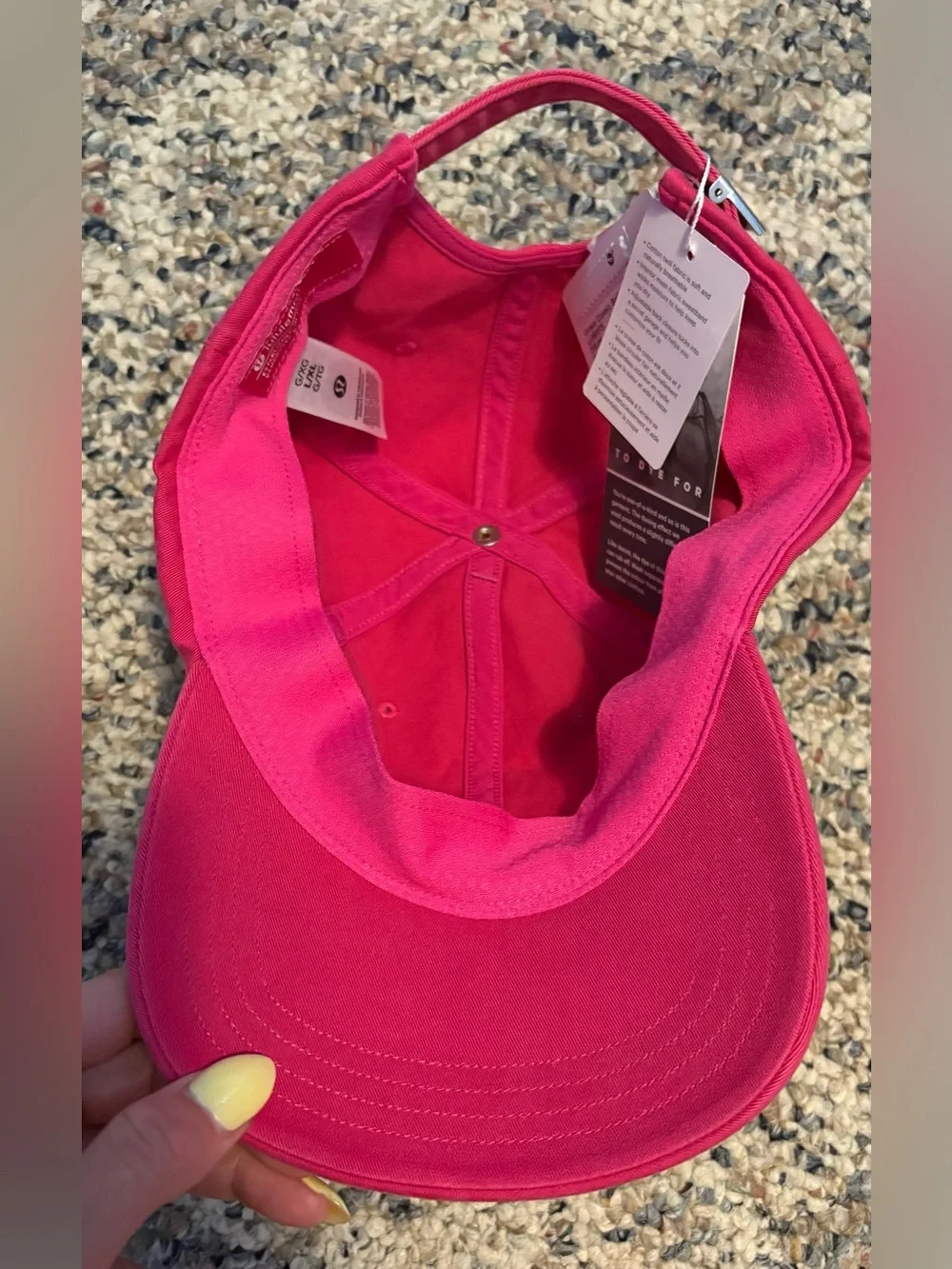 Lululemon Unisex Classic Ball Cap Pink Adjustable Hat L/XL NWT